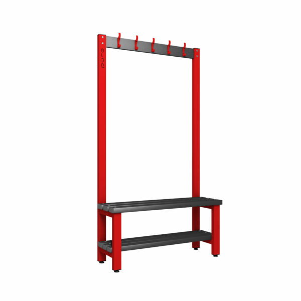 Pure Carbon Zero Single Sided 1000mm 5 Hook Bench With Shoe Shelf