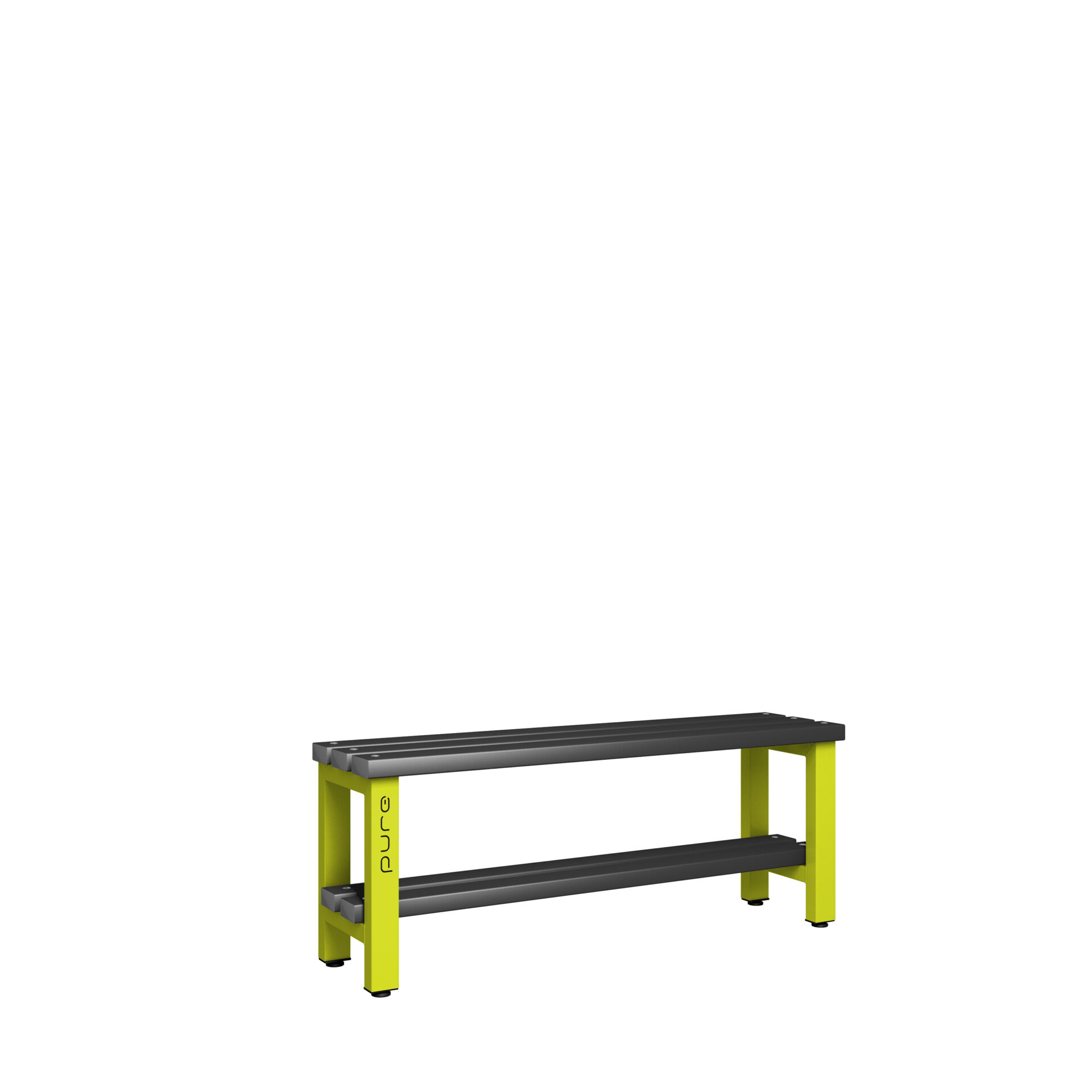 Pure Carbon Zero Single Sided 1200mm Standard Bench With Shoe Shelf