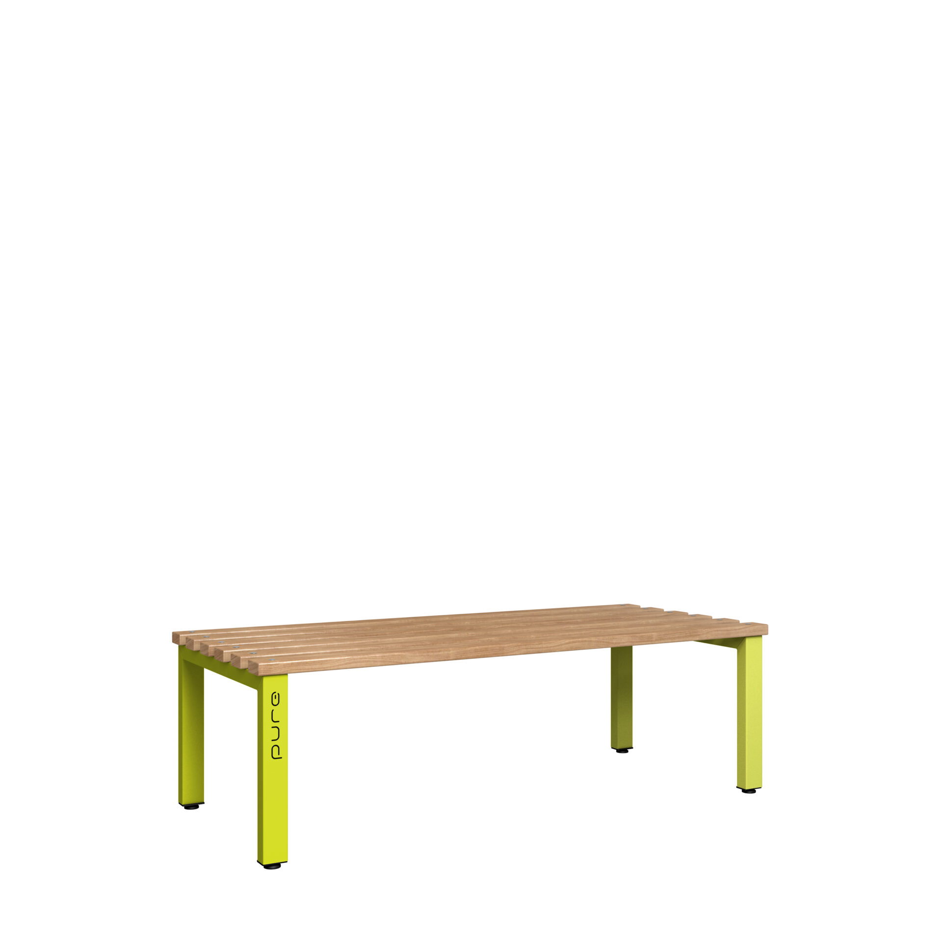 Pure Carbon Zero Double Sided 1500mm Standard Bench - Lime Light / Solid Timber