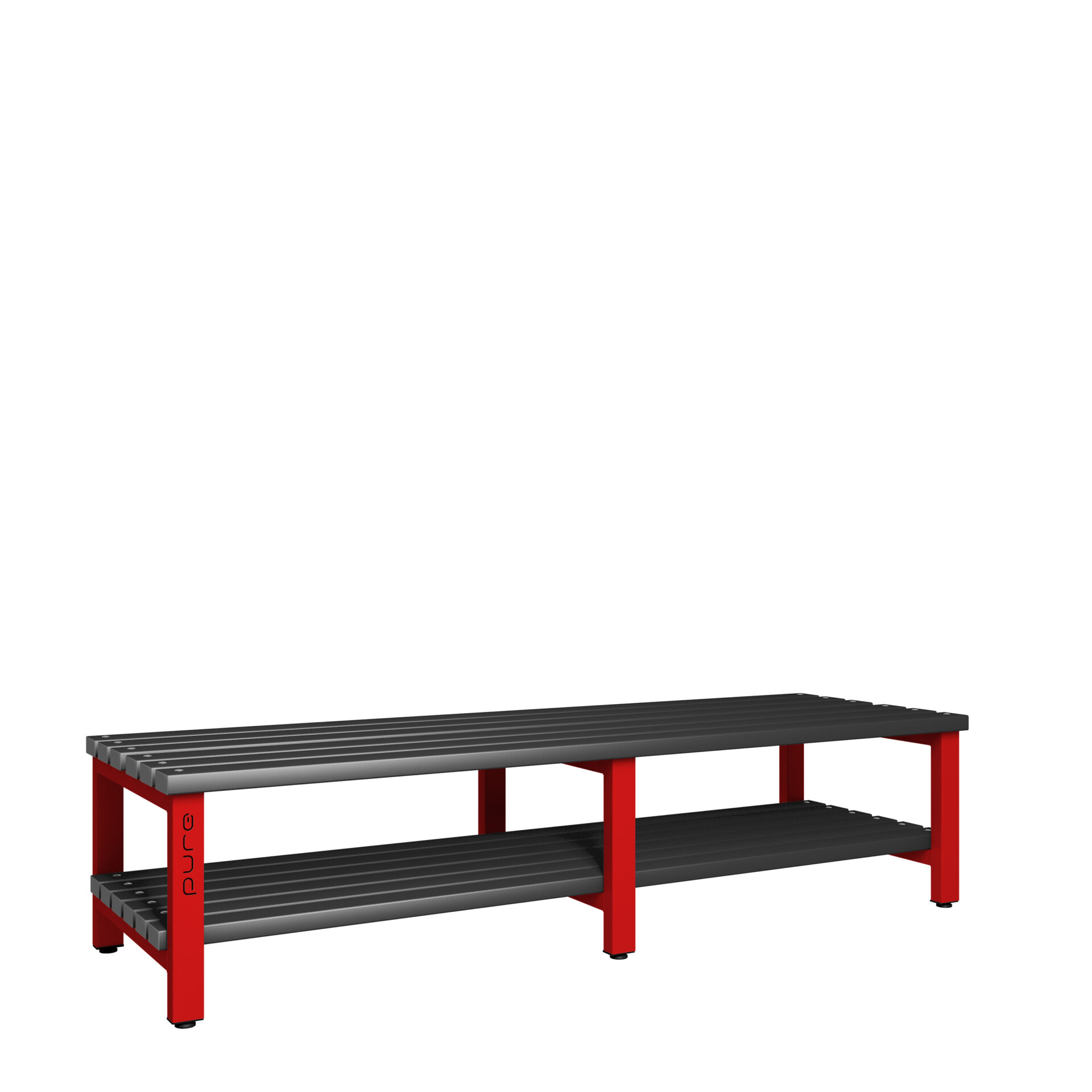 Pure Carbon Zero Double Sided 2000mm Standard Bench With Shoe Shelf