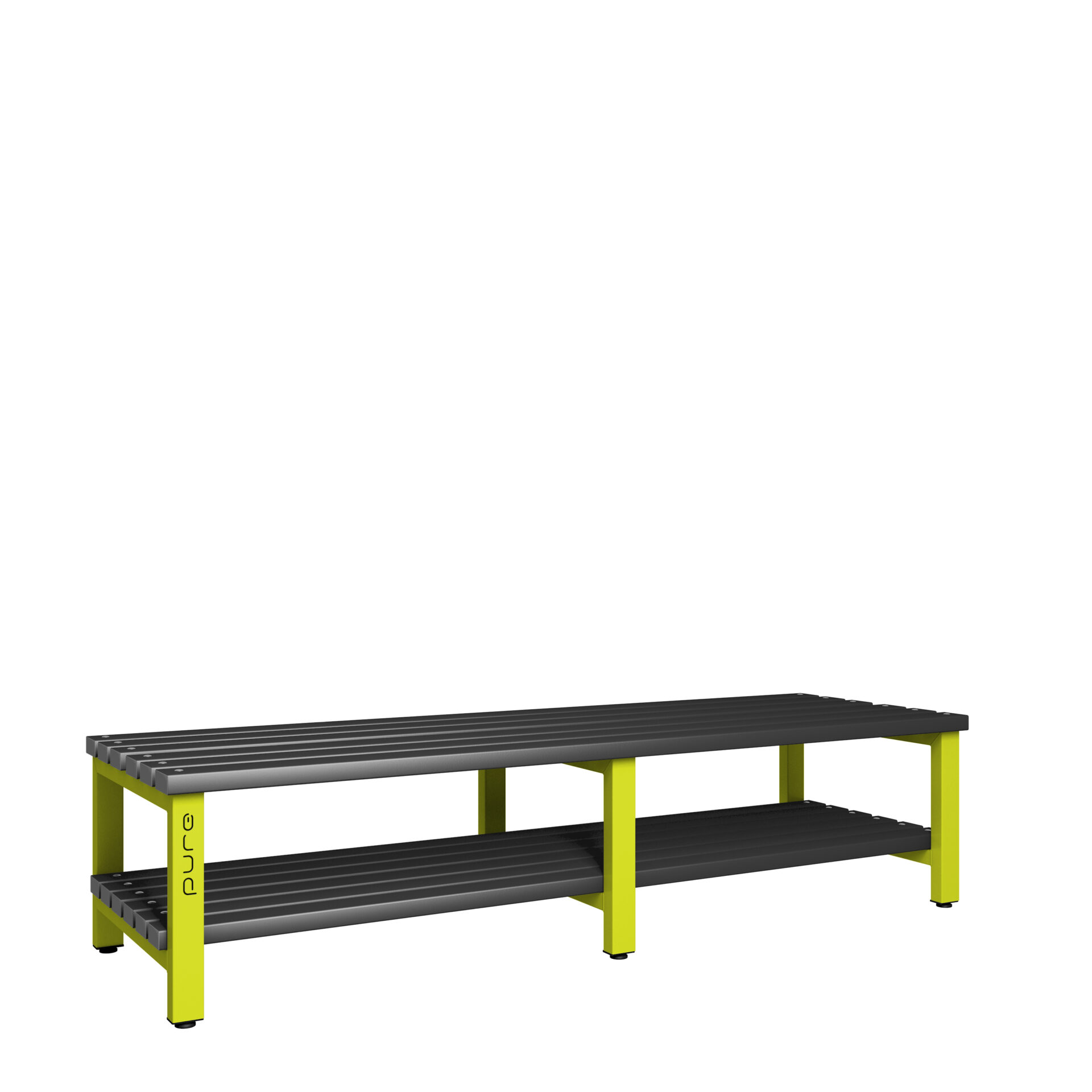 Pure Carbon Zero Double Sided 2000mm Standard Bench With Shoe Shelf