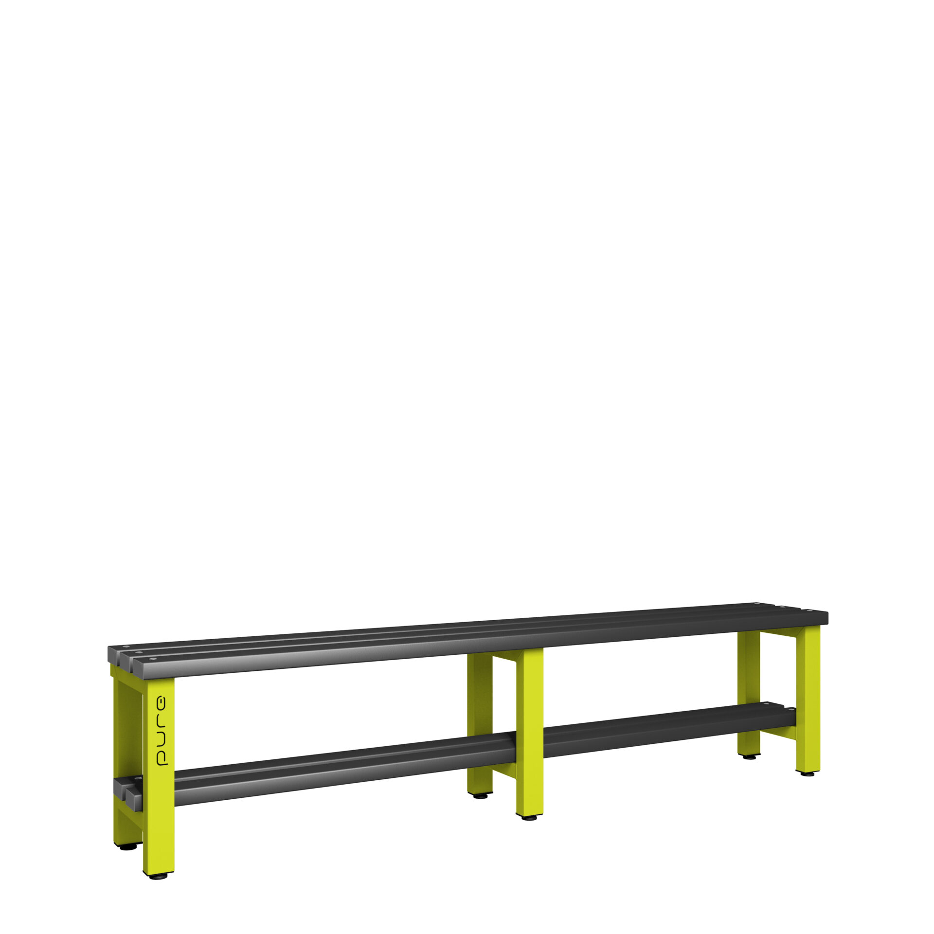 Pure Carbon Zero Single Sided 2000mm Standard Bench With Shoe Shelf