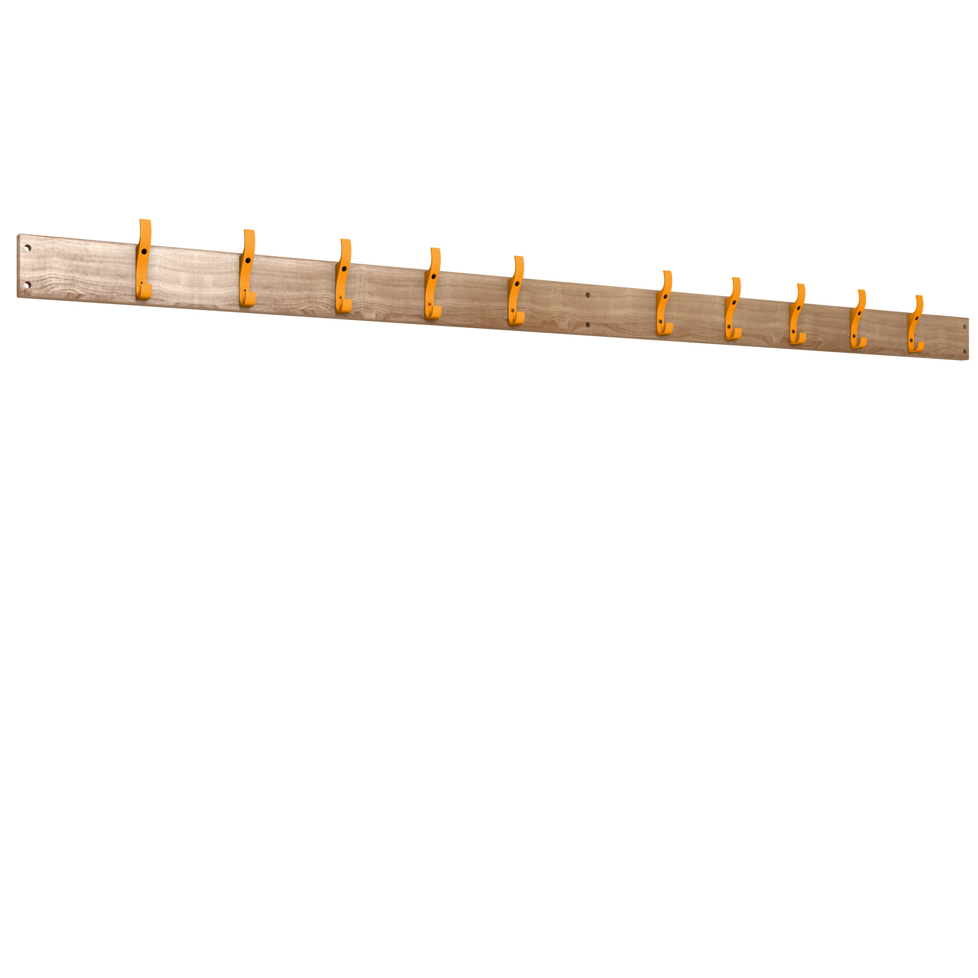 Pure Carbon Zero 2000mm 10 Hook Hookboard - Magma Orange / Solid Timber