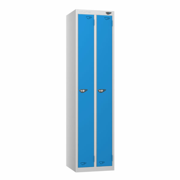 Pure Twin 2 Door Locker, Silver Carcass, Blue Door