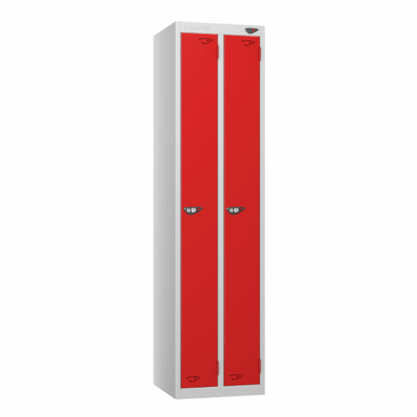 Pure Twin 2 Door Locker, Silver Carcass, Red Door