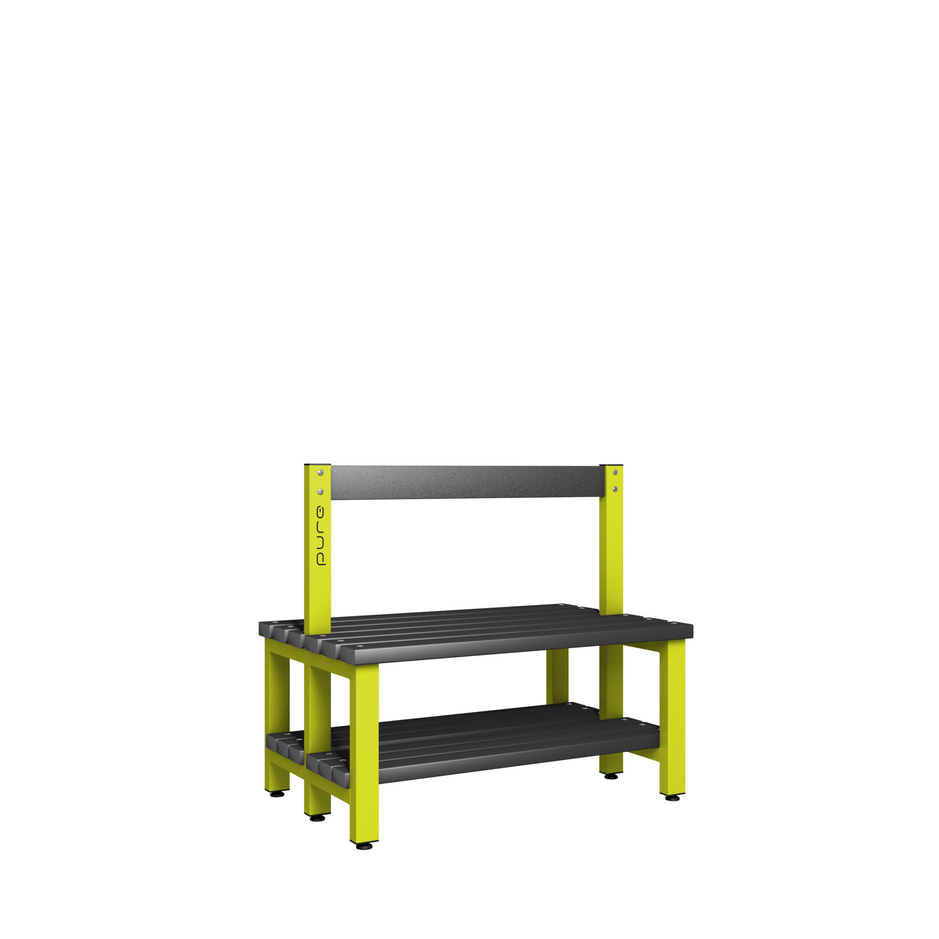 Pure Carbon Zero Double Sided 1000mm Low Height Back Rest Bench With Shoe Shelf