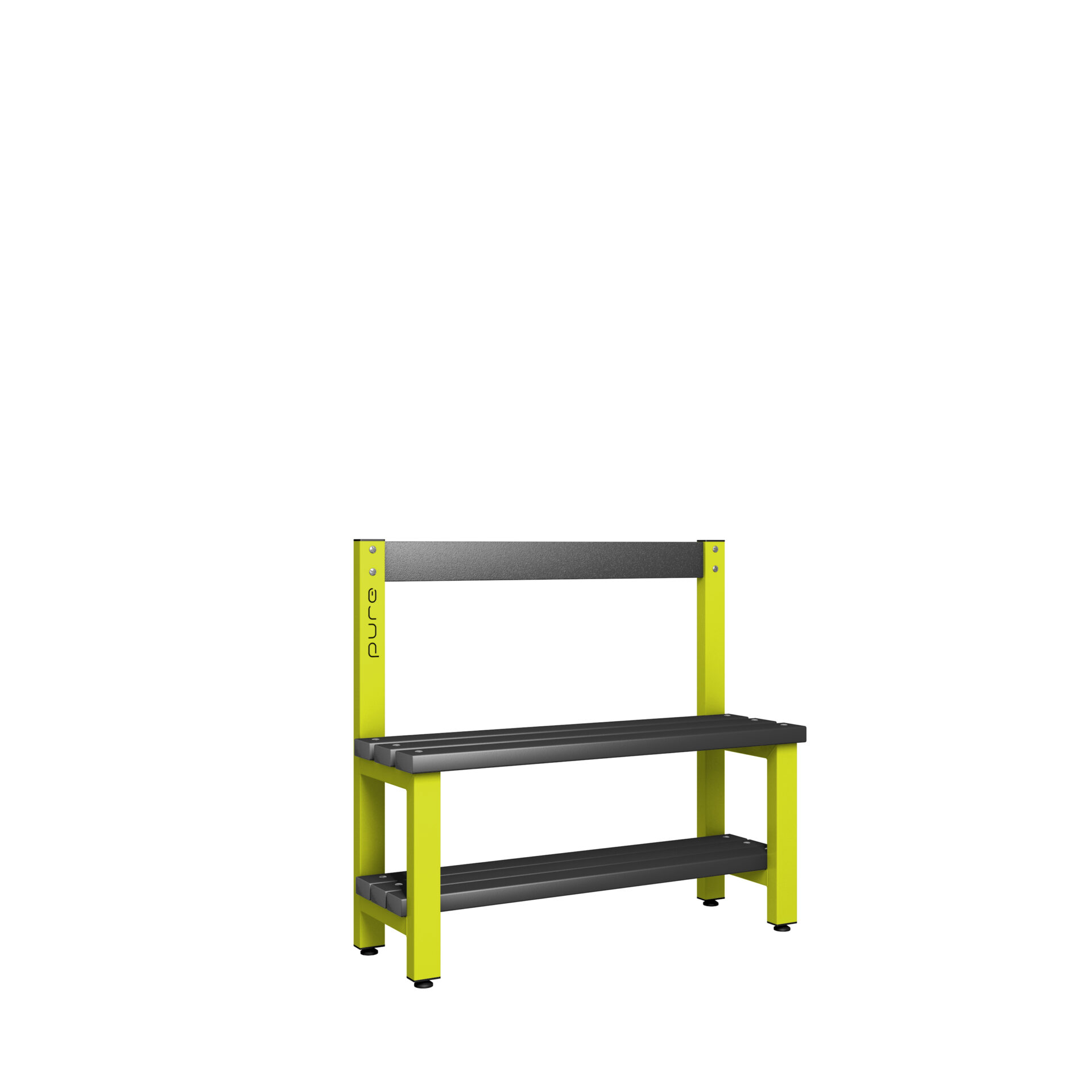 Pure Carbon Zero Single Sided 1000mm Low Height Back Rest Bench With Shoe Shelf