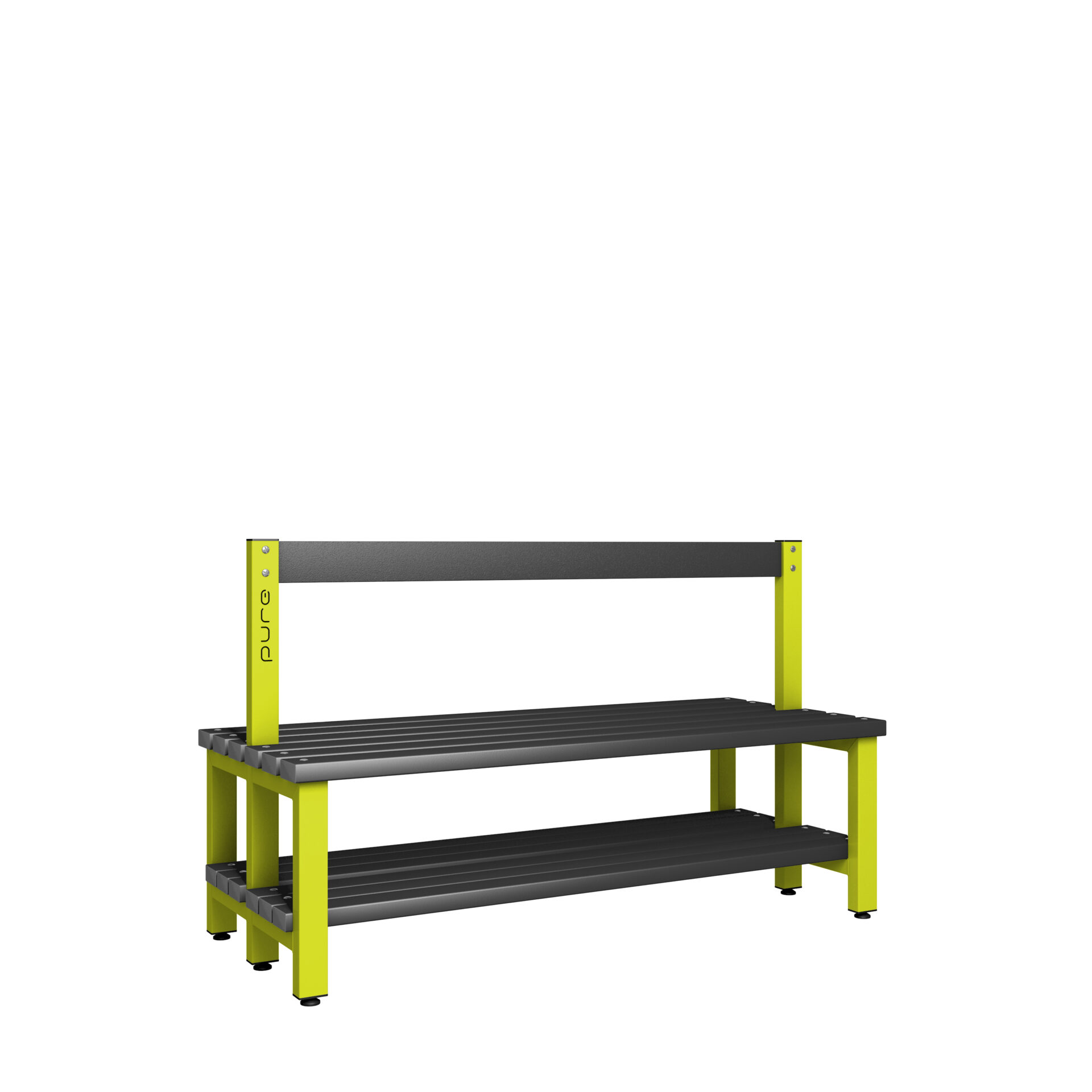 Pure Carbon Zero Double Sided 1500mm Low Height Back Rest Bench With Shoe Shelf