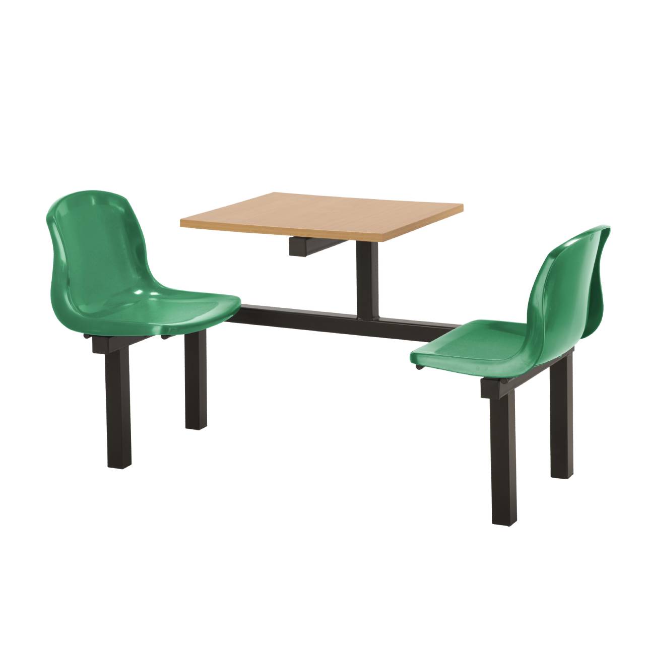 Harvey 2 Seater Fixed Canteen Seating - Table and Chairs - Single Entry
